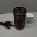 Small Industrial Table Lamps Dimmable, Bedside Lamps for Nightstand, End Table Side Desk lamp with Rustic Black Metal Cage Lampshade for Bedroom, Kids Room Living Room 2700K LED Bulb Included (TREE)