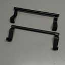 Stainless Steel Over Door Towel Rack Bar Holders for Universal Fit on Over Cabinet Cupboard Doors 2 Pack (Black)