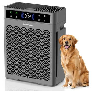 Air Purifiers for Home Large Room, Cover Up to 3000 Ft² with Air Quality Monitor and Timer, HEPA Filter Air Purifier for Bedroom with Fragrance, Air Cleaner for Dorm Room, Office  Grey