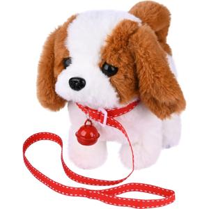 WorWoder Plush Saint Bernard Toy Puppy Electronic Interactive Pet Dog - Walking, Barking, Tail Wagging, Stretching Companion Animal for Kids (Saint Bernard)
