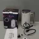 Huogary Milk Frother, Milk Frother and Steamer for Milk Foam & Hot Milk (4.5oz/10.5oz), Electric Milk Frother and Warmer for Homemade Latte, Cappuccinos, Macchiato, 120V, White