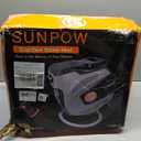 SUNPOW Retractable Garden Hose Reel - 1/2 inch x 50ft Heavy Duty Wall Mounted Hose Reel with 3/4 inch Brass Fitting & 10 Sprayer Nozzle - Any Length Lock, Auto Rewind System, 180Swivel Bracket- Grey