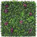 Faux Greenery Grass Wall Boxwood Plant Panel: 20"x20"(16 Pieces)