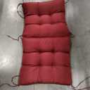 Home Fashions Outdoor 44 x 22-inch High Back Chair Cushion, 1 Ct, Red
