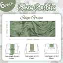 6 Pack Sage Green Table Runner 10ft Boho Gauze Fabric Cheesecloth Table Runner 35 x 120 Inch Rustic Sheer Runner for Spring Holiday Baby Shower Home Dcor Party Wedding Decoration