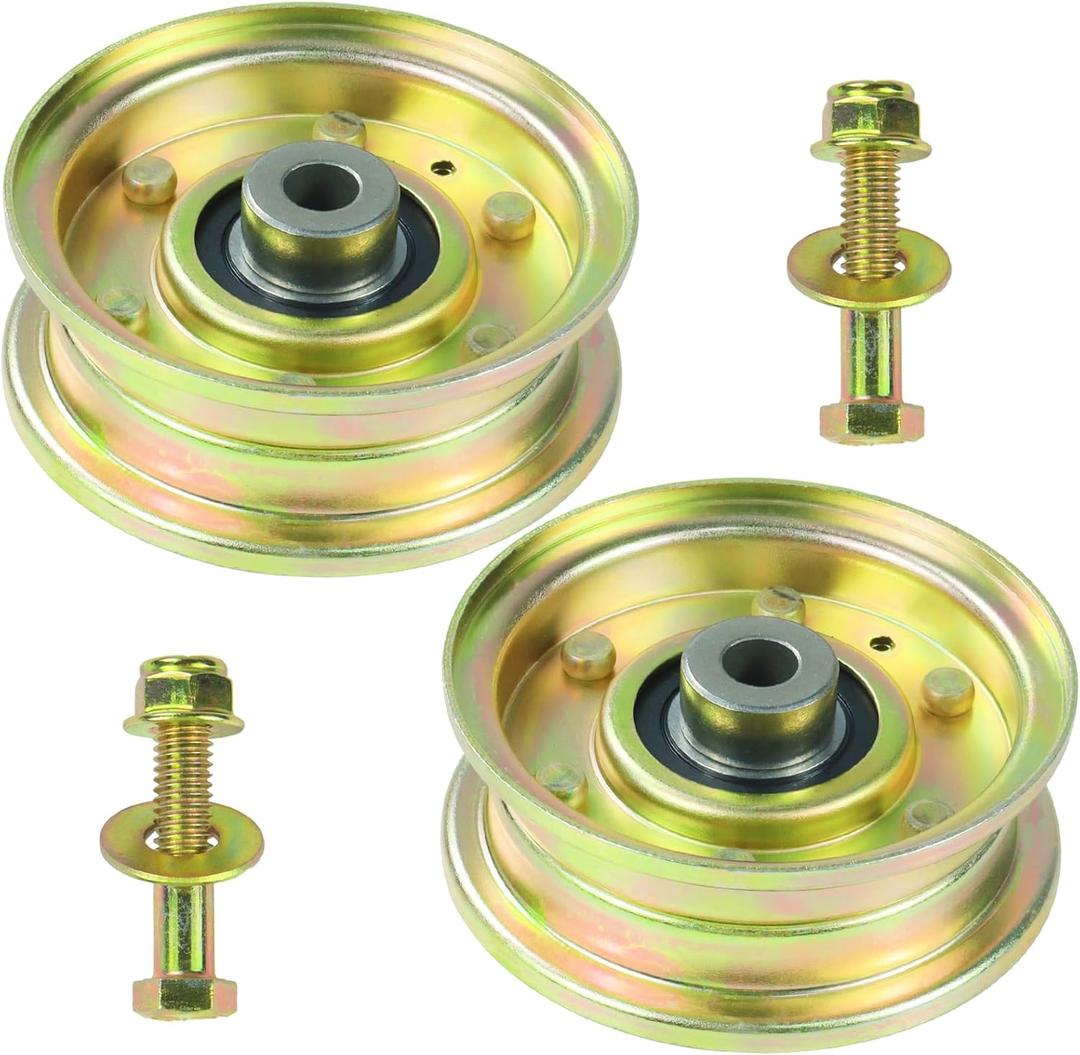 2 Pack 756-04224 Idler Pulley Replaces 756-04224 Flat Idler Pulley, 756-0981A, 75604224, 756-0981B, 756-0981, 756 04224, 112-3687 for Cub Cadet LT1050, LT1042, LTX 1045, LT1045, LT1046 Decks
