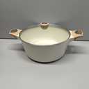 SENSARTE Ceramic Nonstick Stock Pot with Lid, 2.6/4.5/6.6/8.5 QT Soup Pot Casserole Pot, Non-toxic Healthy Pasta Pot, Large Cooking Pot Stew Pot, Induction Compatible, PFOA PFAS PTFE Free, White