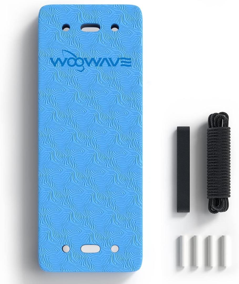 WOOWAVE Flat Fender Prevent Scratches for Yacht Motorboat Boat Bumper, 3 Layer EVA Boat Fender with Rope (3 Size, Blue/Gray to Choose)