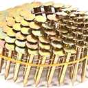 1200 Count Coil Roofing Nails 1-1/4 Inch x .120-Inch for Roofing Nail Gun, 15 Degree Round Head Wire Weld Collated Roofing Nail, Smooth Shank Electro Galvanized Air Nails for Roofs