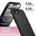 LETO for iPhone 16e Wallet Case, Flip Folio Leather Kickstand Black