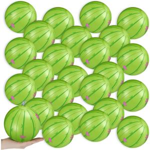 24 Pack Cactus Mini Beach Balls Bulk 5" Cactus Party Favors Inflatable Ball Mini Pool Balls Beach Pool Toy Small Beachball for Summer Hawaiian Game Water Birthday Ocean Cactuses Party Decor
