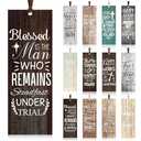 Jetec 80 Pcs Rustic Religious Bookmarks Bulk Farmhouse Bible Verse Bookmarks with Ribbon Inspirational Faith Page Markers for Bible Study Christian Church VBS Sunday School Gifts, Pack of 2