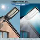 Solar Street Lights Outdoor, 320° Wide Angle Security Lighting for Driveway Barn Parking Lot, 200 LED IP67 Waterproof Motion Sensor Dusk to Dawn Lamp, L-11000-2 Pack