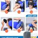 SARISUN Travel Pillows for Airplanes, Airplane Pillow for Long Flight, Airplane Head Strap with Eye Mask for Sleep, Travel Neck Pillow for Car Road Trip, 360 Support Headrest, Stop Bobblehead, Pink