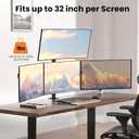 Quad Monitor Mount for 17-32 Inches - Fully Adjustable Heavy Duty 4 Monitor Arm Desk Mount, Max Load 22lbs per Screen, Clamp/Grommet, VESA 75/100 mm, Black