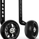 Bike Training Wheels for Kids Bike, High-Strength Arm, Upgraded Durability, Easy Install, Bicycle Training Wheels for 20 inch Bike 18 16 14 12 UniversalFor Single-Speed, Long Axle Only (Black)