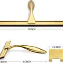 HIWARE All-Purpose Shower Squeegee for Shower Doors, Bathroom, Window and Car Glass - Brass, Stainless Steel, 12 Inches