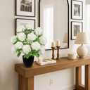 DILATATA Artificial Hydrangea Plant in Pot, 13 Heads Full Bloom Faux Hydrangea Flowers, Realistic White Potted Hydrangeas for Home Decor, Table Centerpiece, Office Desk,Indoor Hydrangea Flower Plants