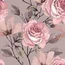VaryFloral Pink Rose Floral Wallpaper Peel and Stick Flower Branches Light Purple Wallpaper for Bedroom Girls Room Removable Elegant Floral Contact Paper for Cabinet 12"x 118" Self Adhesive Wall Paper