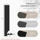4 Pack Wood Salt Acoustic Wall Panels 94" x 12.6" x 0.8", Matte Black, 4pcs - 94" x 12.6"