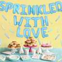 Sprinkle with Love Baby Shower Decorations Blue Sprinkle with Love Balloon Banner Decor Donut Theme Pastel Balloons Decorations for Boy Donut Pastel Confetti Baby Shower Party Supplies