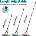 Thatch Rake for Lawns, Yofidra 15" Heavy Duty Metal Dethatcher Rake with 5FT Handle, 70 Adjustable Manual Thatcher with 19-Tine for Lawn Loosening Soil, Yard and Removing Dead Grass