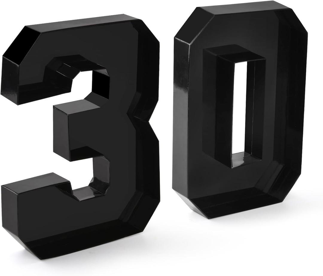 Datyiiha Cardboard Number for Charcuterie 30 Set Fillable Tray 10.2'' Black Charcuterie Paper Box for 30th Birthday Anniversary Party Decorations Chocolate Candy Cupcake Container