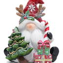 Hodao Christmas Gnome Decor Winter Table Swedish Tomte Elf Dwarf Figurines Decor Indoor Home Office Decorations Winter Gift for Familys & Friends