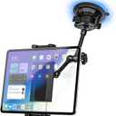 Sunroof Tablet Holder Mount for Car/Truck [Latest Anti-Shake] Dashboard Windshield Window Tablet Stand for Truck/Car/Pickup, Heavy Duty Sunroof ipad Mount for 4-12.9" iPad Pro Air, Z Fold, iPhone