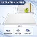 Adjustable Foam Pillow's One Layer - 1 Height 1.2'' Insert for Cervical Pillow to Raise Pillow Height, CertiPUR-US Flat Foam Piece, Ultra Thin Pillow for Stomach Sleeper, White, Medium Firm
