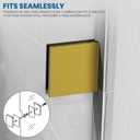 Bathroom Shower Glass Door 36 * 62" - 5/16"(8mm) Thick Clear Tempered Glass Panel, Fixed Hinged Framless Shower Glass Door with Bottom Seal, Brushed Gold