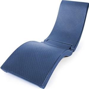 Pool Mate Luxury Swimming Pool Patio Chaise Lounge Chair, Blue