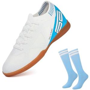 brooman Kids Futsal Indoor Soccer Shoes Boys Girls Soccer Sneakers Size 11