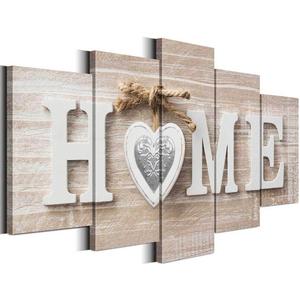 Biufo Home Sign Canvas Wall Art, 5 Pieces Modern Farmhouse Decor, Rustic Home Living Room Wall Decor Prints (Small, Wrapped Canvas) (White)