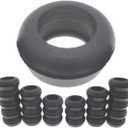 Rubber Grommets 3/4 Inch ID, Donut Rubber Grommet Ring drilled 1 1/8 Inch Hole using SCH40 1/2 inch Hydroponic PVC pipe and 25mm or 3/4 Inch Barbed Elbow Tee Straight Y Connector (Pack of 25)