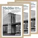 20x30 Poster Frame 3 Pack - Natural Solid Wood, Large Picture Frame for Horizontal or Vertical Wall Hanging, for Displaying Photos, Artwork, and Posters in Living Room or Office