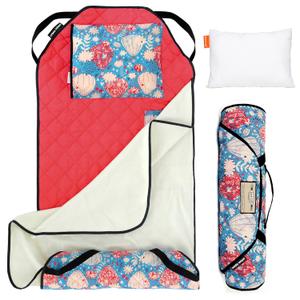 Urban Infant Tot Cot Kids Nap Mat - Toddler Preschool Daycare Bedding Cover with Blanket and Pillow - Balloons