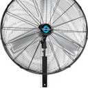 Tornado Pro Series High Velocity Wall Mount Fan 30 Inch, Oscillating Fan For Commercial, Industrial Use 3 Speed 8850 CFM 6.6 FT Cord UL Safety Listed, Black