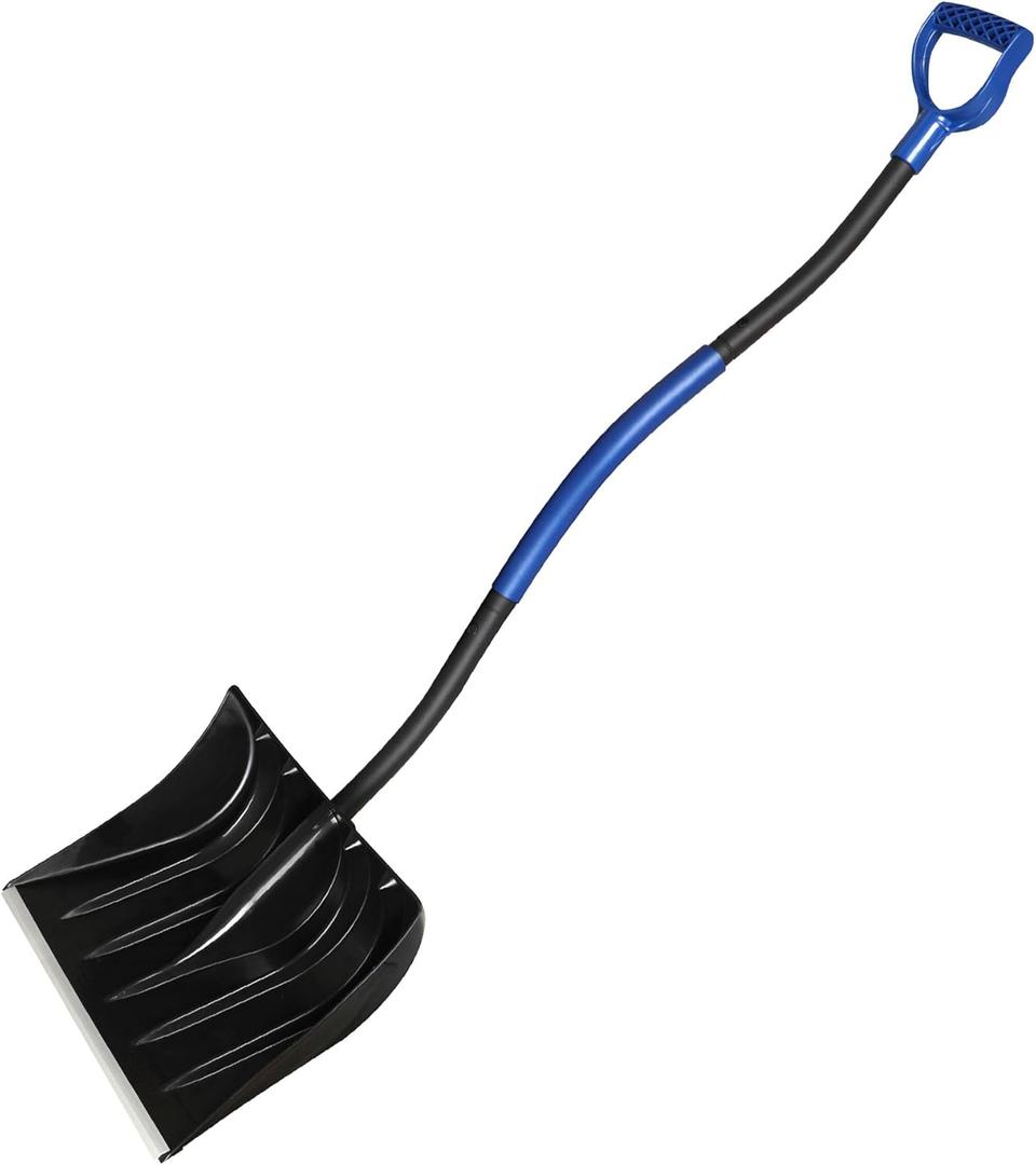 ORIENTOOLS Snow Shovel with D-Grip Handle and Durable Aluminum Edge Blade, an Ideal Accessory for Your Car, Truck, Recreational Vehicle, etc.(Blade 16.9")