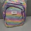 Unicorn Girls Backpack with Lunch Box for Kids Gradient Rainbow Glitter Bookbag for Age 4-6 6-8 8-10 School Bag for Primary Kindergarten Elementary Pre School Aesthetic Lightweight Mochila Para Nias (Macaron)