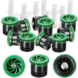 HolyMaji 10 Pieces Variable Arc Nozzle, Pop-up Sprinkler Heads Replacement Compatible with Most of 360 Degree Adjustable Pop Up Sprinklers Spray Head for Garden Lawn Irrigation (12AN)