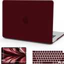 B BELK Compatible with MacBook Air 13 inch Case M5 2026 2025-2022 M4 M3 M2 A3449 A3240 A3113 A2681, Plastic Hard Shell Case+Keyboard Cover+Screen Protector for MacBook Air 13.6 inch Case, Marsala Red