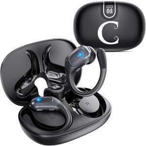 3-in-1 AI Language Translation Earbuds, Real-Time Translator Earbud with Power Level Display, 144 Languages & Accents, Personalized Initial Gift Wireless Bluetooth Headphones for Travel, Business-C