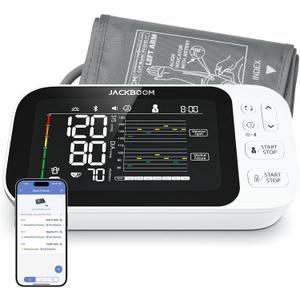 Blood Pressure Monitor for Home Use,Automatic Upper Arm Blood Pressure Machine with 2x250 readout,5.5 Inch Large LED Screen,Voice Guidance, Adjustable Large Cuff (8.7-16.5in)&Storage Box-Connect App