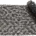 Bath Bliss Non-Slip Pebble Bathtub Mat 18x36 Oval Smoke Color | Suction Cup Shower Mat with Drain Holes | Machine Washable Anti-Slip Tub Mat