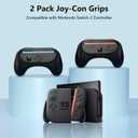 Joy-Con Grips for Nintendo Switch 2 (2025)  Ergonomic & Anti-Slip Controller Handles Accessories for Switch 2 Joy Con,2 Pack (Black)