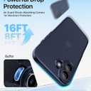 for iPhone 17 Case, [Ribbed Non-Slip Sides] [Military-Grade Drop Protection] [Full Camera Protection] Anti-Yellow Soft-Touch Shockproof Slim Phone Case for iPhone 17, TitaniumBlue
