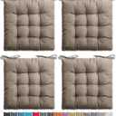 SQUARE MOON 4 Pack Chair Cushions, Seat Cushions, Chair Pads, Chair Mat for Indoor, Outdoor Dining Chair, Kitchen Chairs, Dining Room Chairs (16"  16"  4 Pack, Coffee)