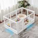 Clear-air Dog Playpen Indoor Acrylic Pen, 24" H, White, 10 Panels