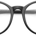 Gaoye Blue Light Blocking Glasses, Retro Round Eyewear Frame Anti Eyestrain Computer Glasses for Women Men - GY1688 (Light Black Frame/Transparent Lens)